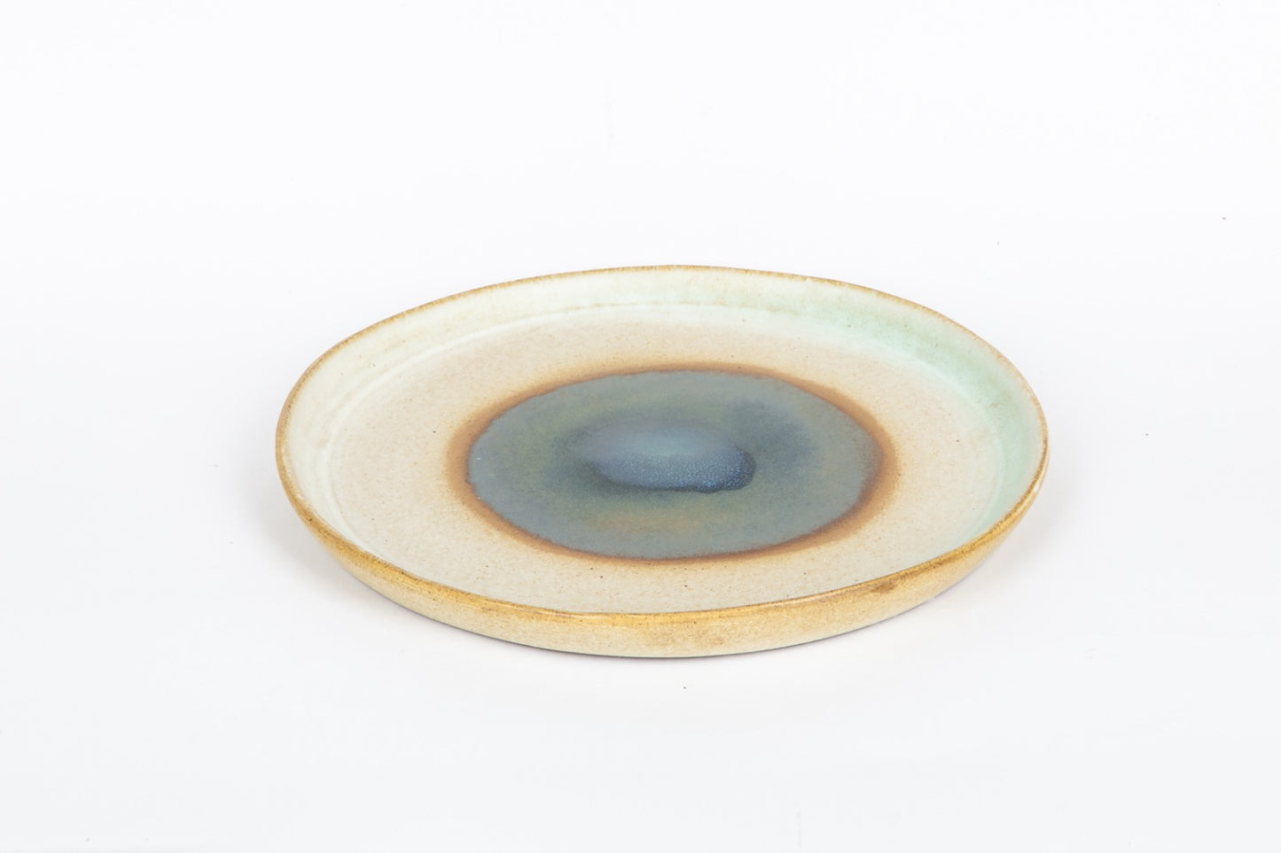Siwa - Ivory & Blue Blop Flat Plate