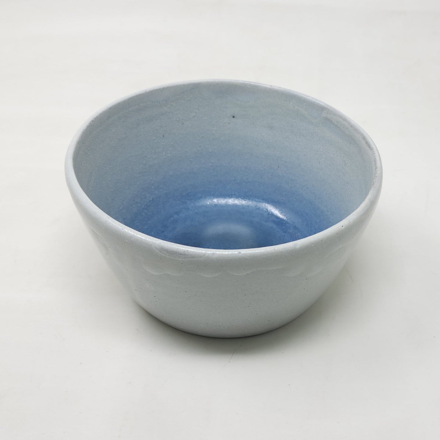 Siwa - Bowl - Ivory (White) & Blue Blop