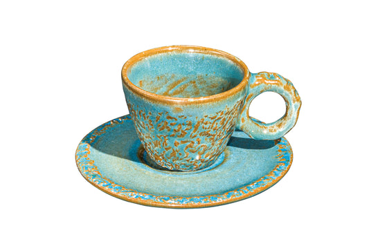 Mamba - Espresso Cup & Saucer - Starry Night (Olive Blue)