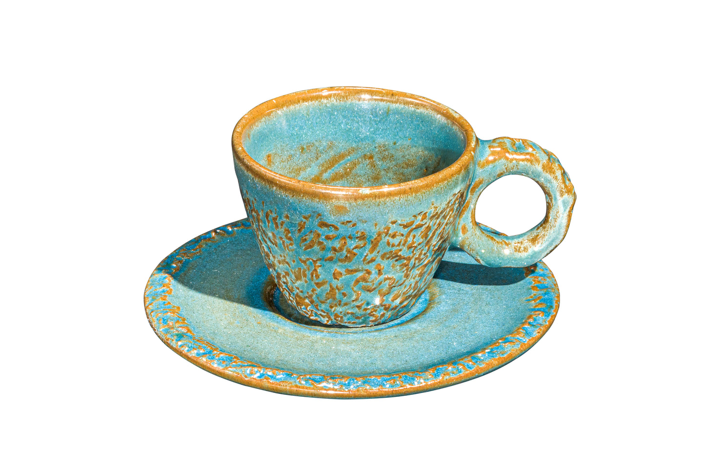 Mamba _ Tea Cup & Saucer - Starry Night Olive Blue