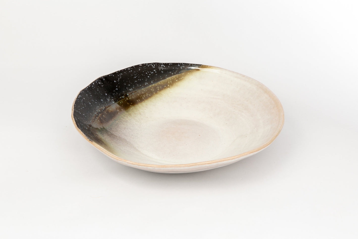 Moon - White Black Cresent Deep Plate