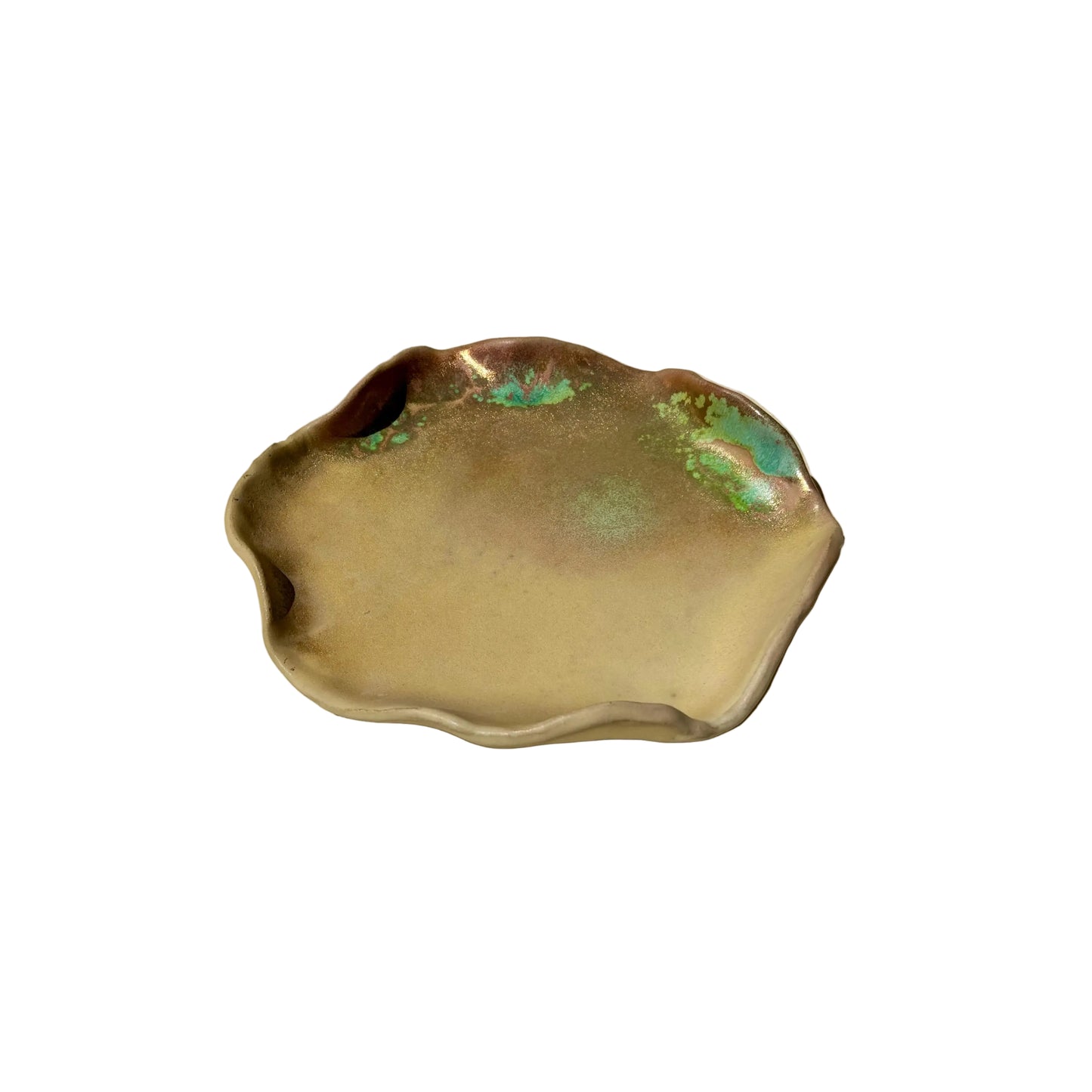 Tarantella - Oxidized Gold Ivory white - Flat Plate