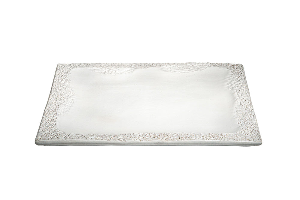 Coral - White Matte Squared Serving Platter