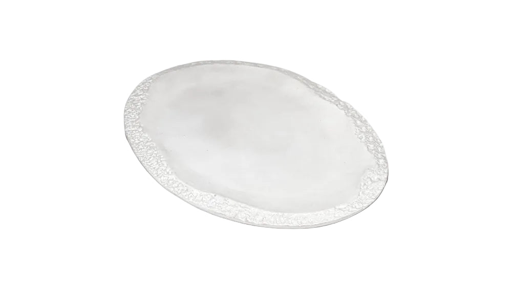 Coral - White Matt Oval Serving Platter