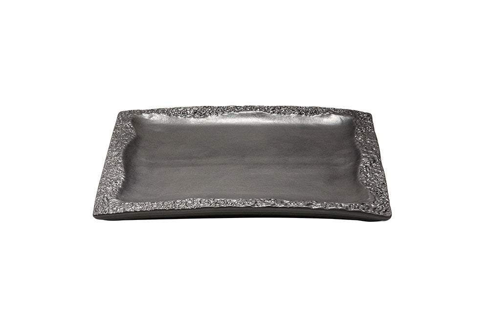 Coral - Squared Platter - Black Matte
