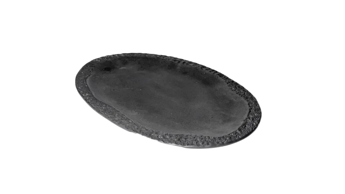 Coral - Black Matt Oval Serving Platter