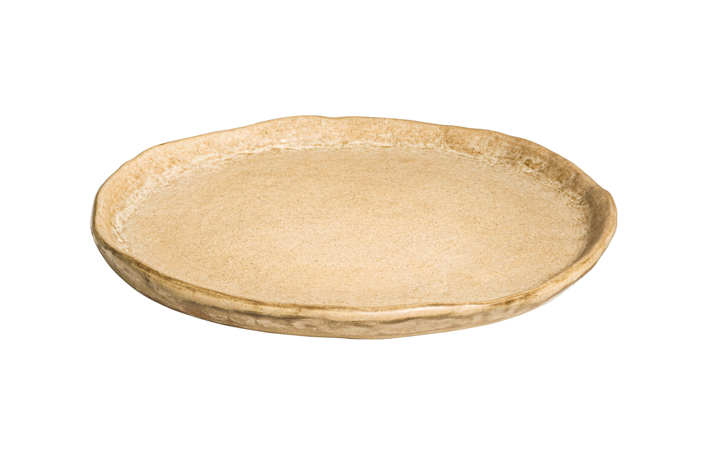 Caves - Nude Sand (Beige) Set 2 of 2 Flat Dessert Plates