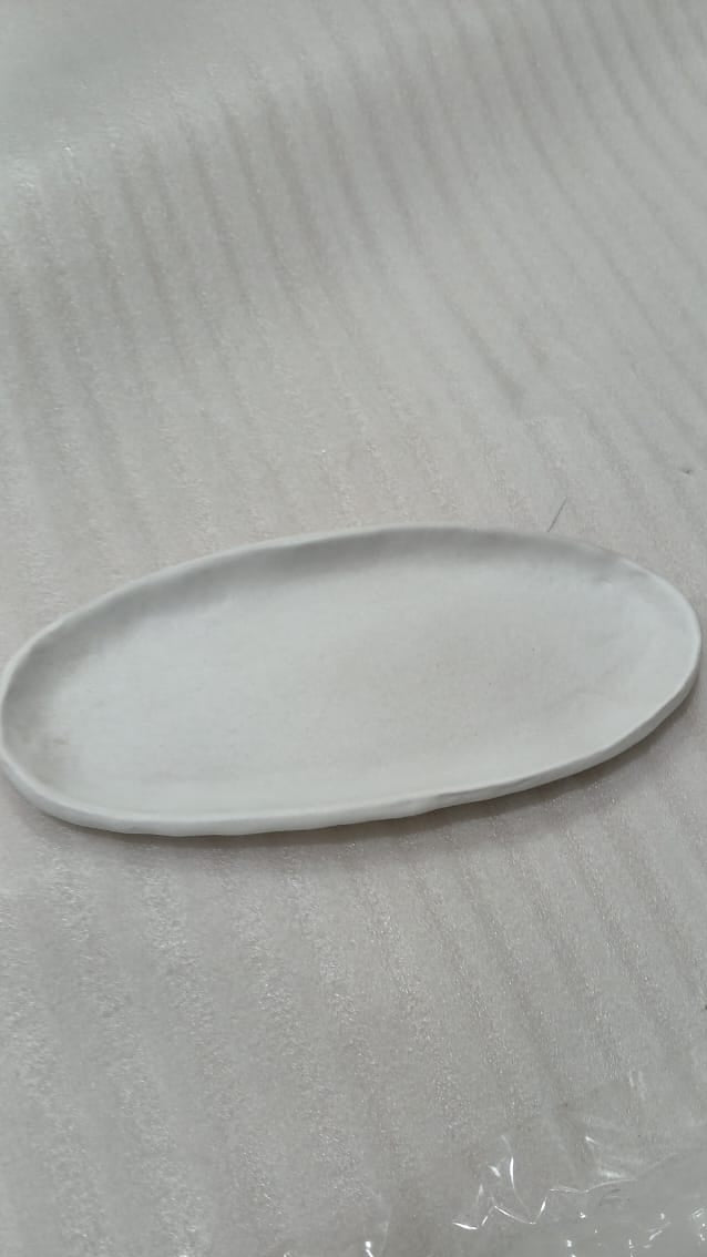 Caves - Oval Platter - Ivory (White)