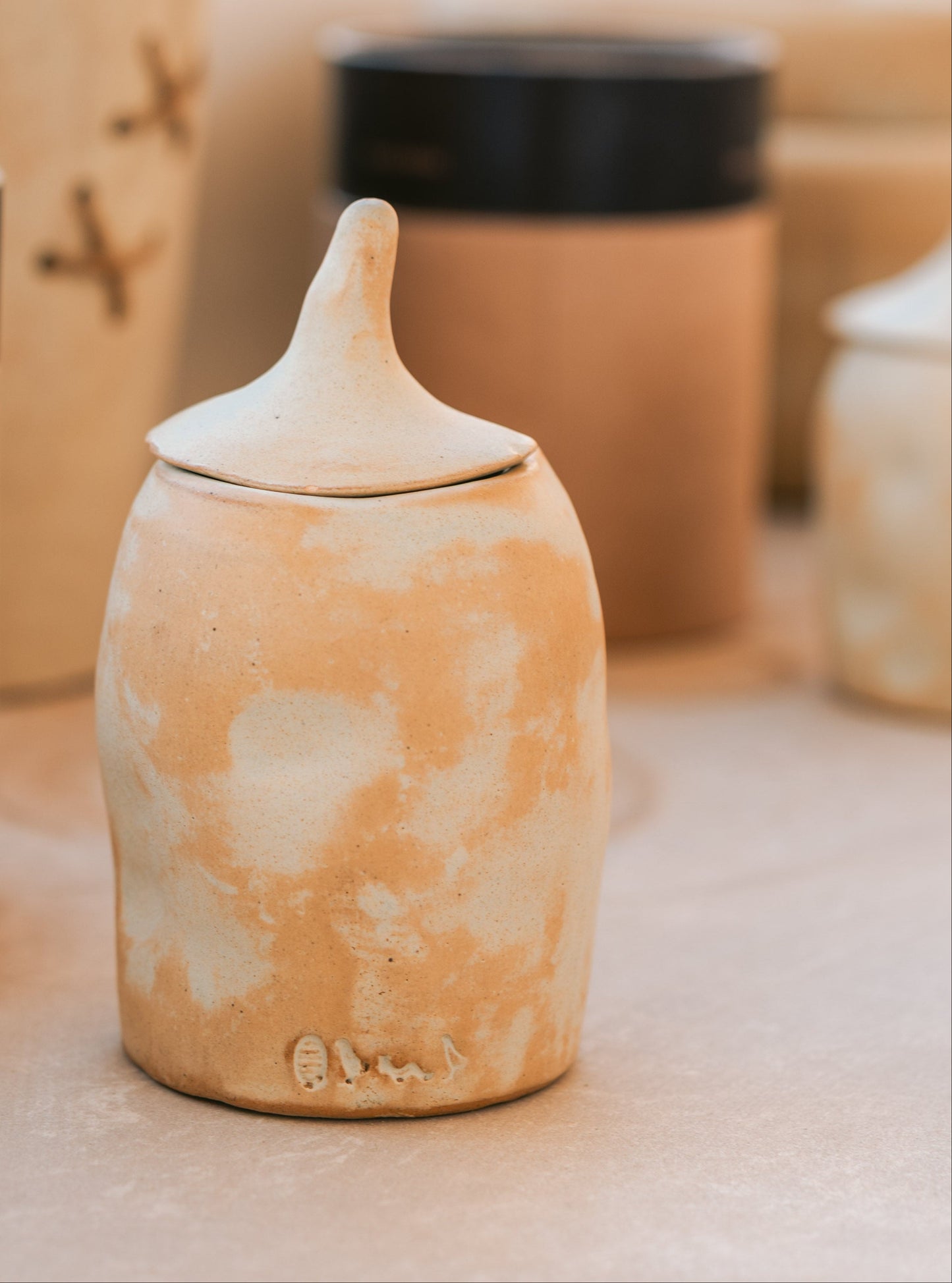 Caves - Nude Sand (Beige) Small Container With Cover