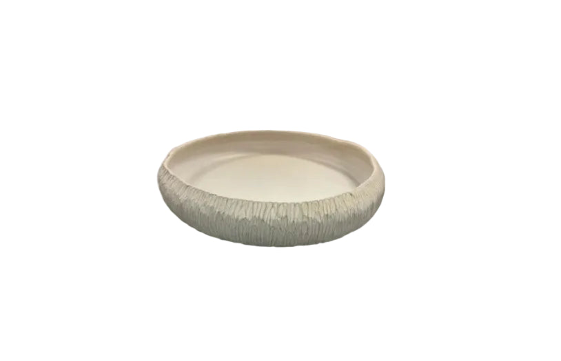 Coco - Ivory White Round Serving Platter