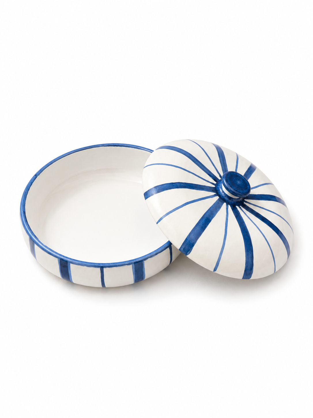 Dunes- Blue Stripes Tajin with Cover