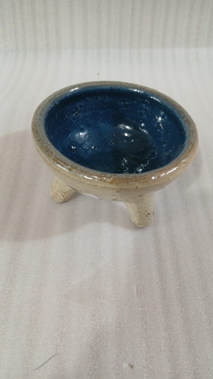 Accessories - Gravity Bowl - Sea Blue & Beige Small