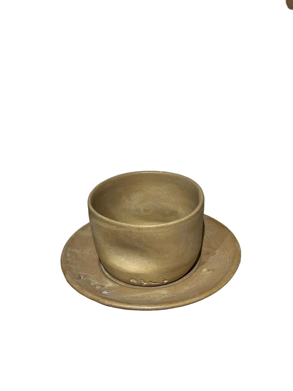 Cave - Nude Sand (Beige) Set of 2 Cappuccino Cups & Saucers