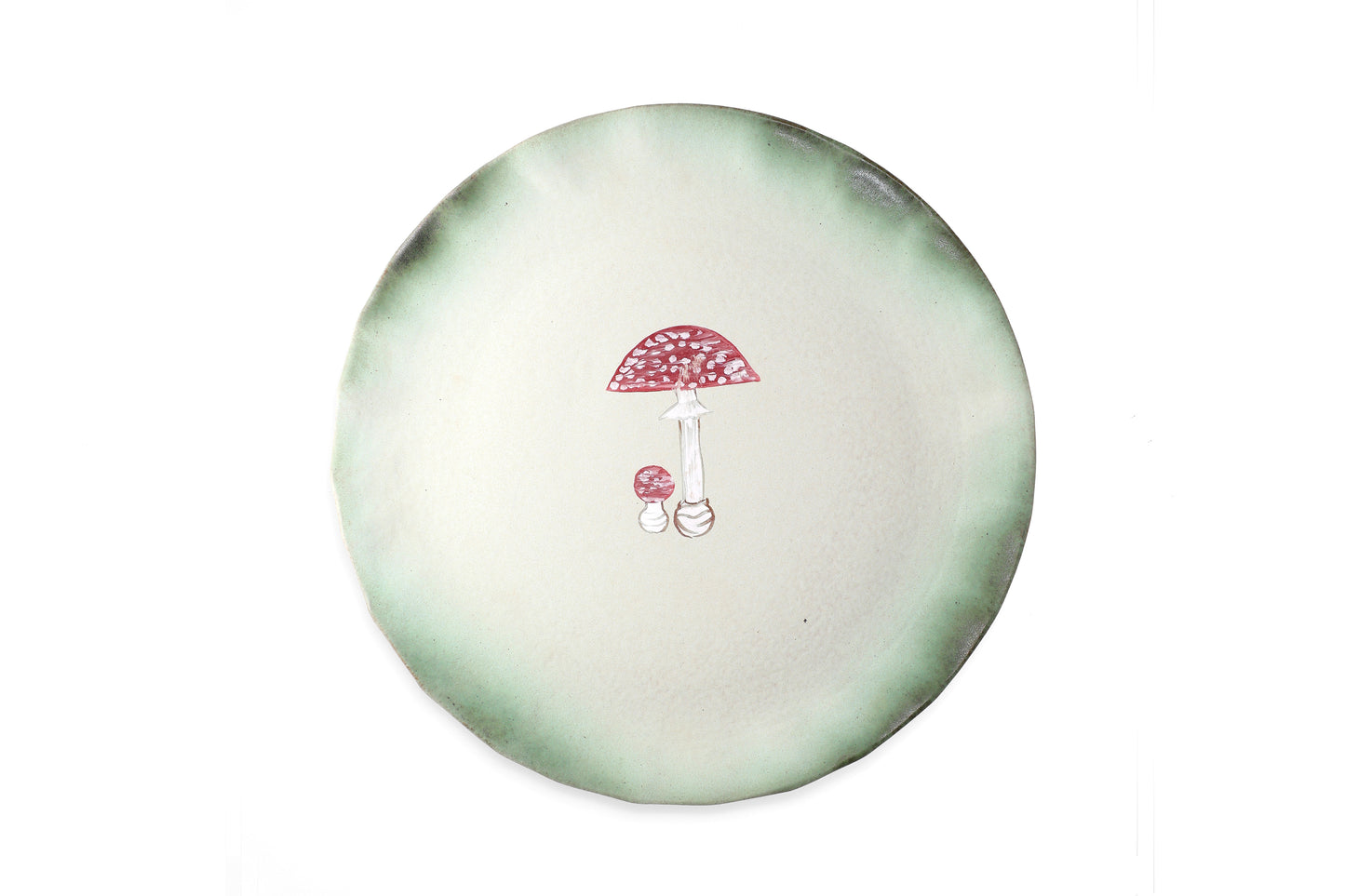 Magic Mushies - Pistara Flat Serving Plate Ruby