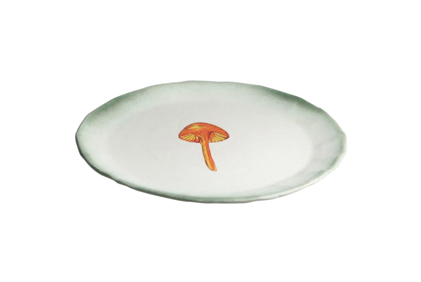 Magic Mushies - Pistara Serving Plate - Amber