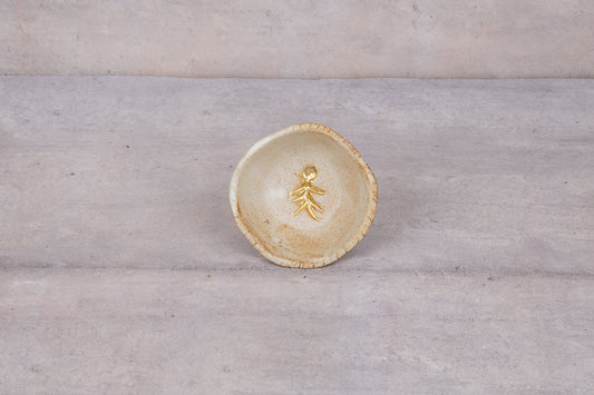 Giftware - Cracked Bowl - Ivory White & Gold