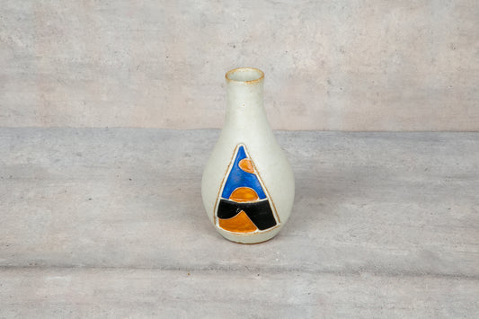 Giftware - Bulb Bottle - Skies Blues & Orange Pyramid