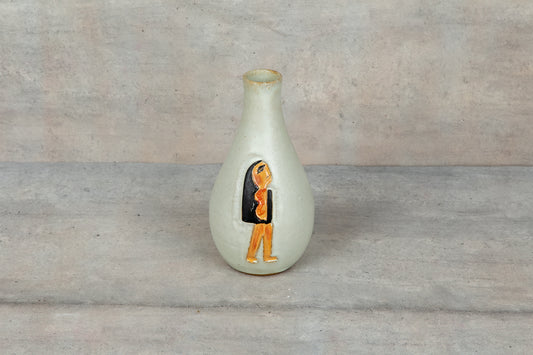 Giftware - Bulb Bottle -  Skies Blue & Orange Hemet