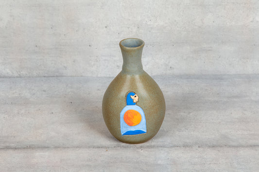 Giftware - Ring Flask - Skies (blues & Orange)