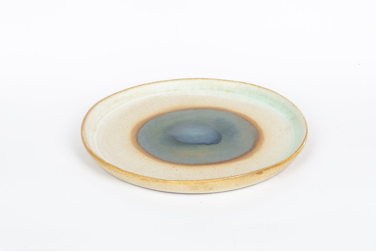 Siwa - Flat Plate - Ivory White & Blue Blop