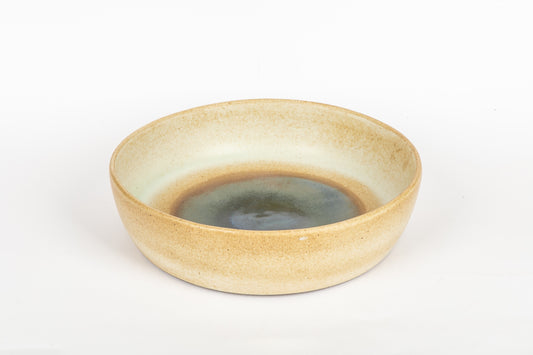 Siwa - Deep Plate - Ivory (White) & Blue Blop