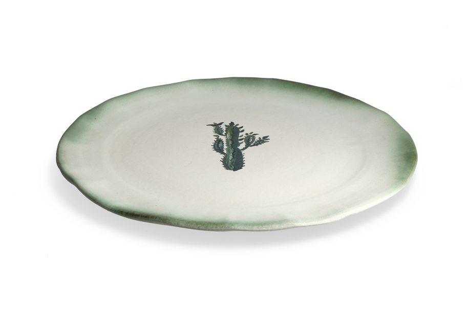 Magic Mushies - Pistara Flat Serving Plate Verde