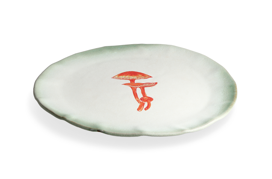 Magic Mushies - Pistara Flat Serving Plate Trio D40cm