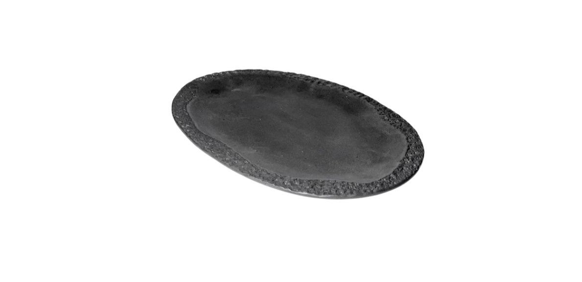 Coral - Oval Platter - Black Matte