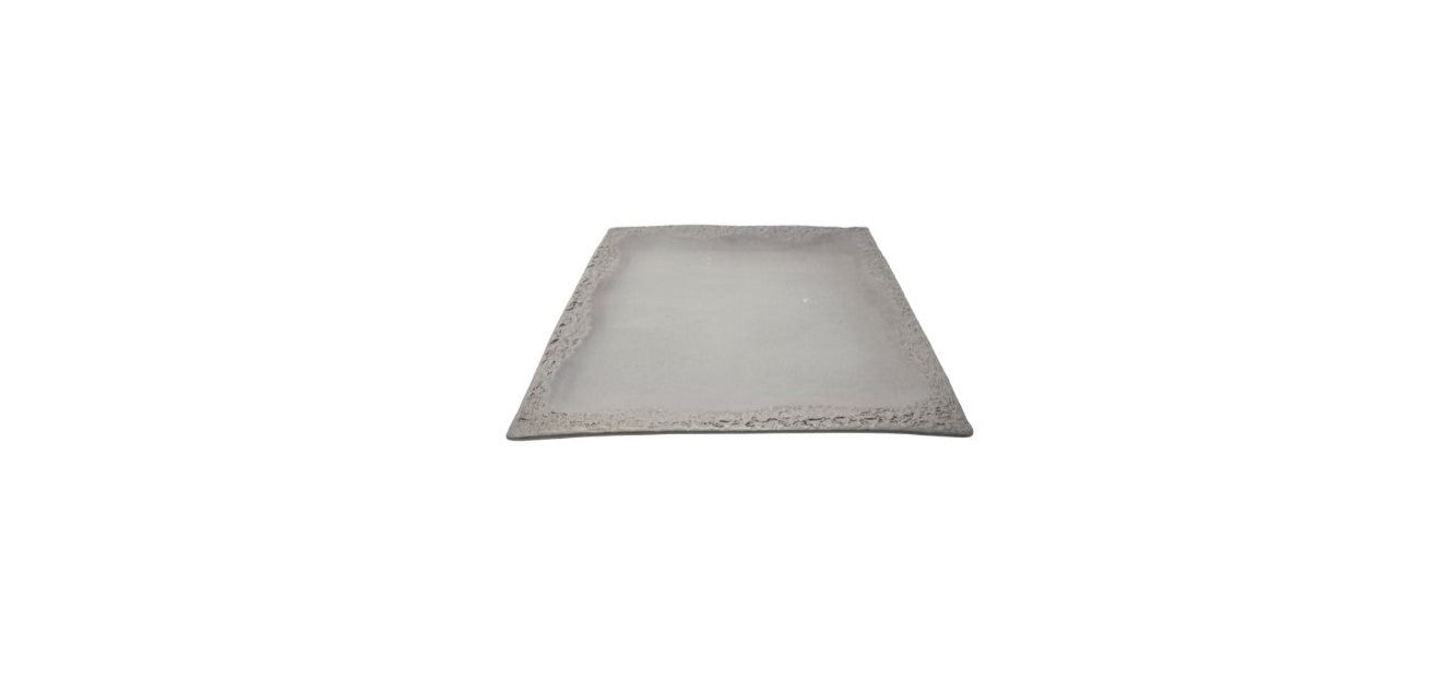 Coral - Squared Platter - Greyish Blue