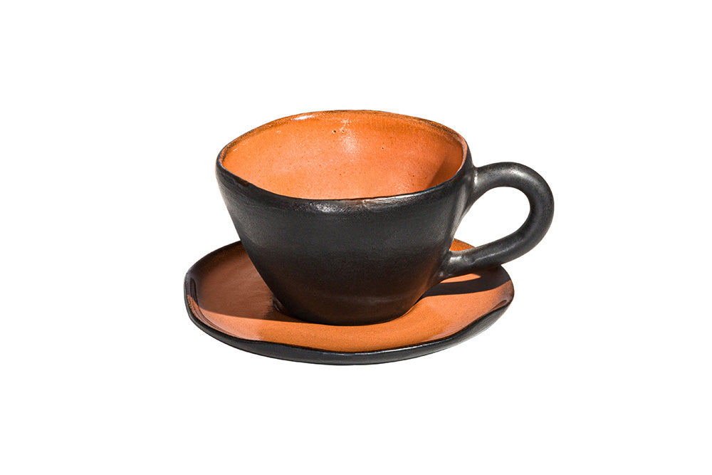 Form -Tea Cup & Saucer - Orange