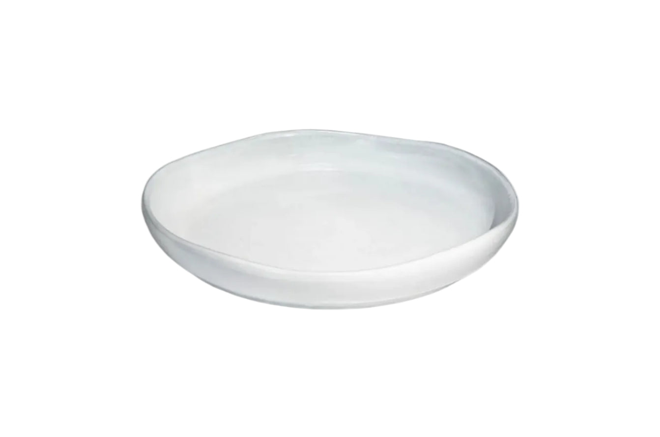 Form In Color - All White Glossy Round Serving