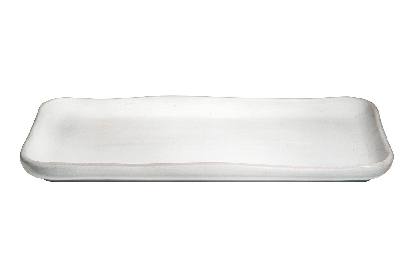 Form In Color - All White Glossy Rectangular Platter