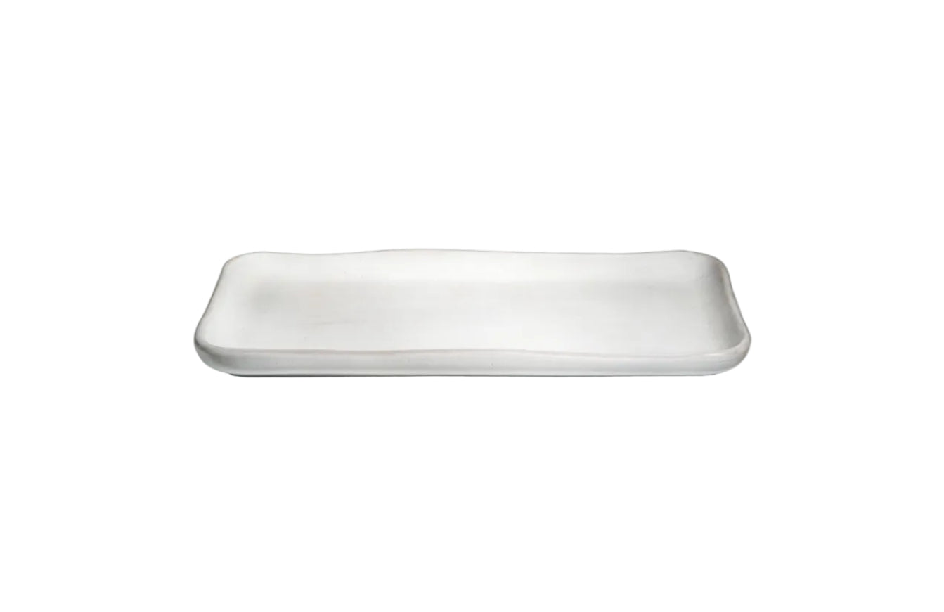 Form In Color - All White Matte Rectangular Platter