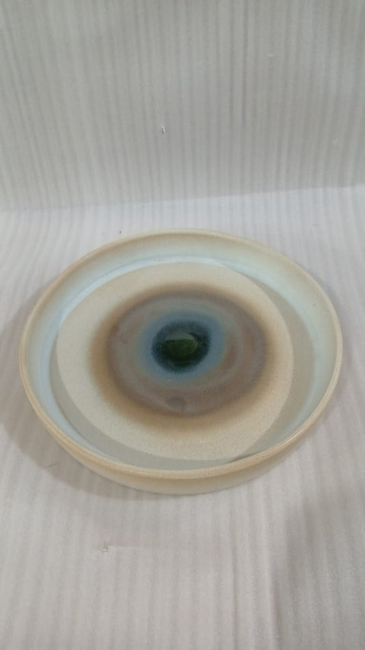 Siwa - Serving - Ivory & Blue Blob