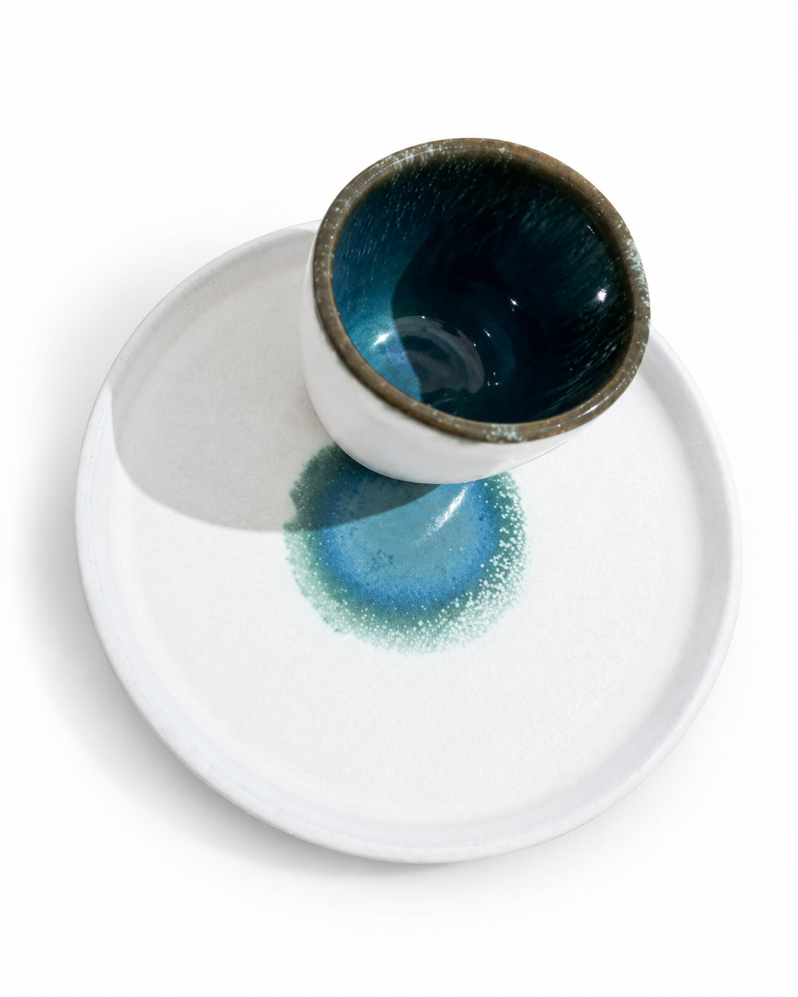 Siwa - Ivory & Blue Blop Espresso Cup