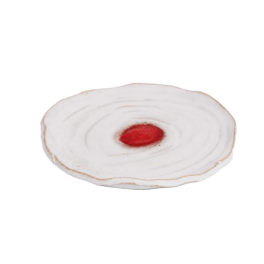 Echo - Ivory white Red Oxide Flat Plate