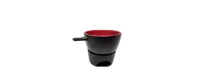 Accessories - Red Glossy & Black Matte Fondue Set