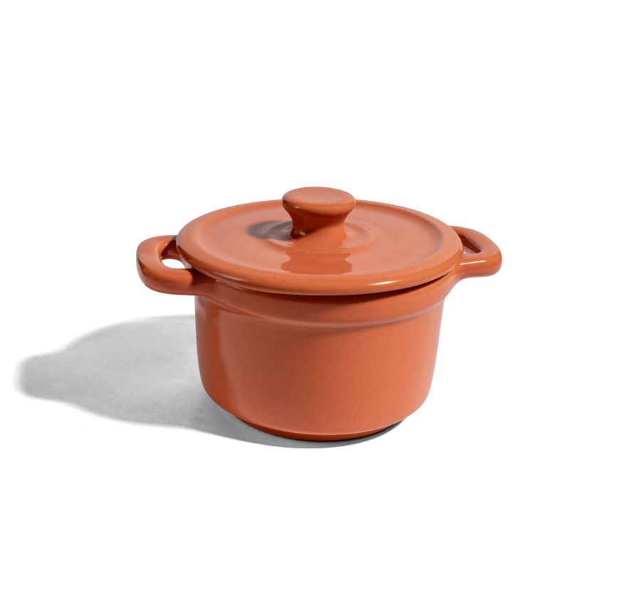 Accessories - Orange Glossy Pot with Cover