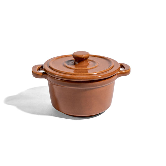 Accessories - Terracotta Glossy Pot with Cover