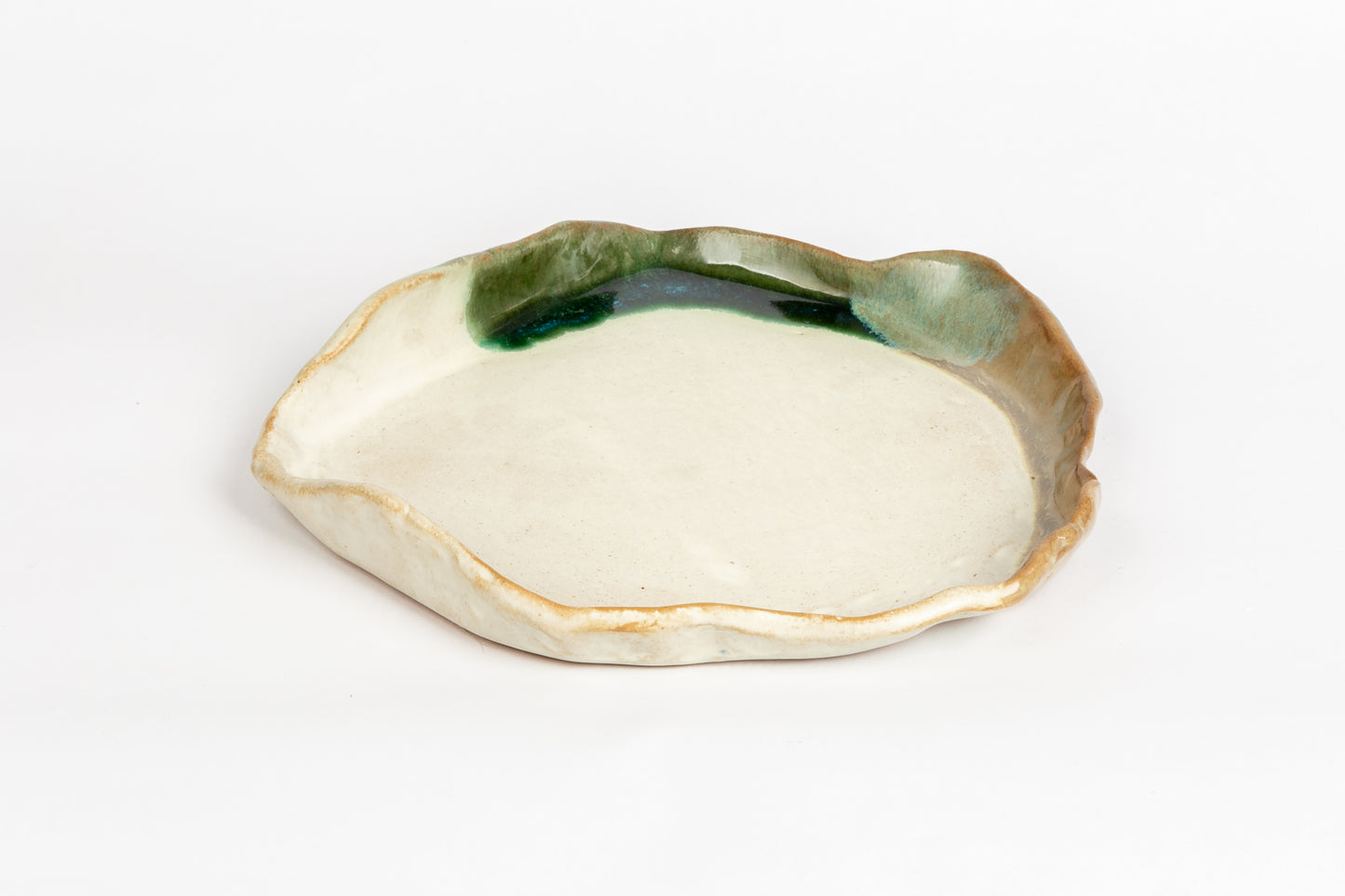 Tarantella - Blues & Nude Ivory White Base - Flat Plate