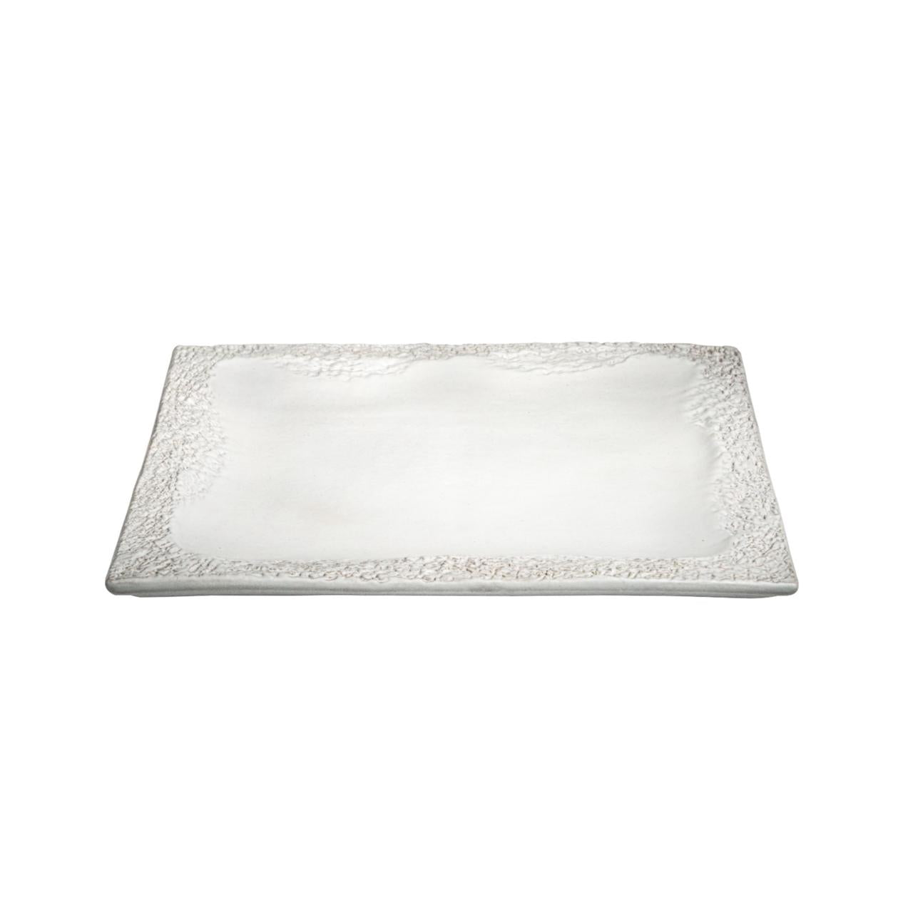 Coral - White Matte Squared Serving Platter