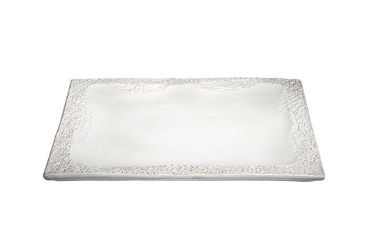 Coral - White Matte Squared Serving Platter