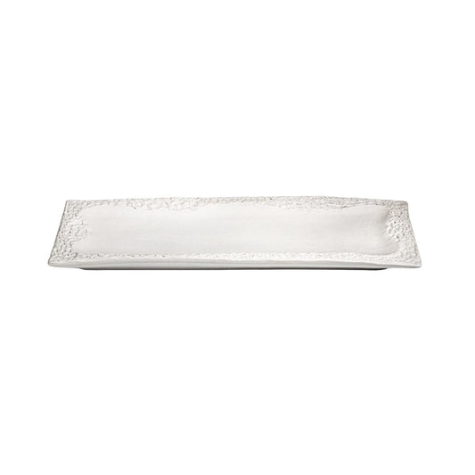 Coral - White Matt Rectangular Serving Platter