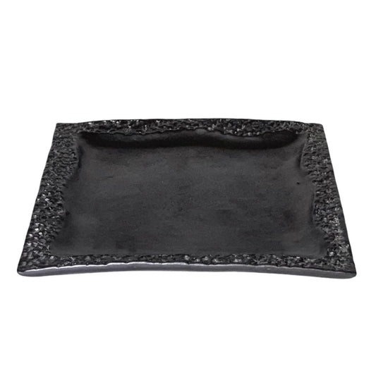 Coral - Black Matt Squared Serving Platter