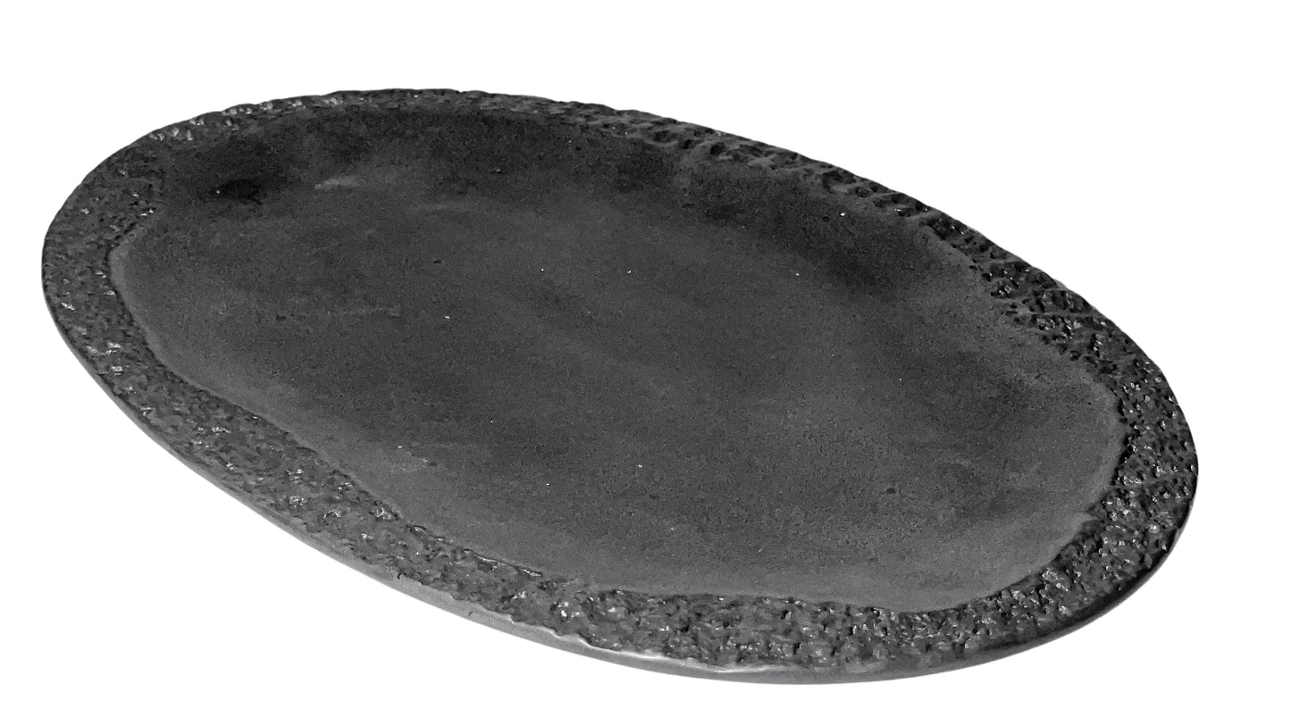Coral - Black Matt Oval Serving Platter