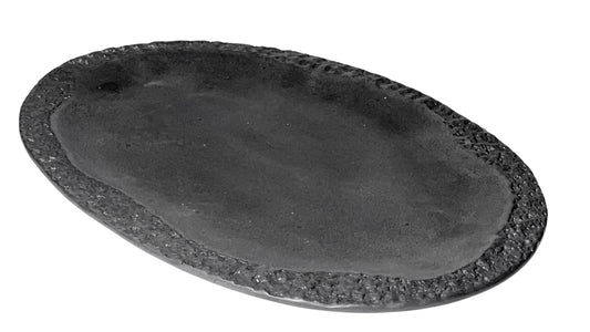 Coral - Black Matt Oval Serving Platter