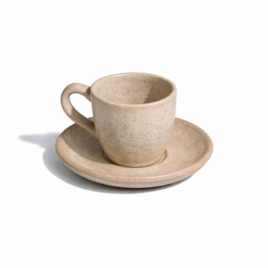 Caves - Ivory (White) Cappuccino Set