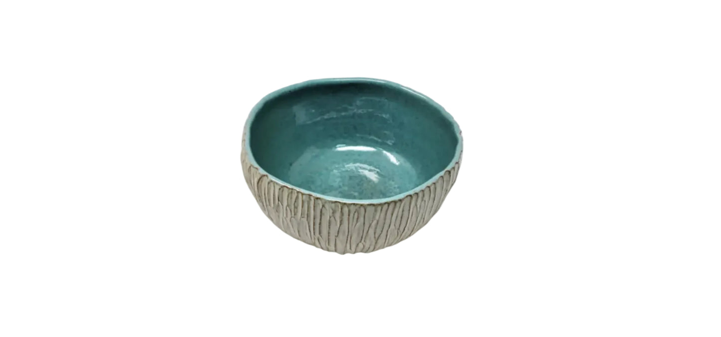 Coco - Ivory White & Mint Green Bowl
