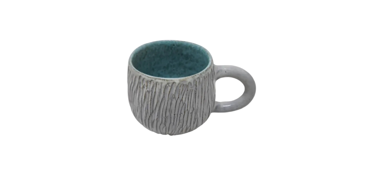 Coco - Ivory White & Mint Green Mug