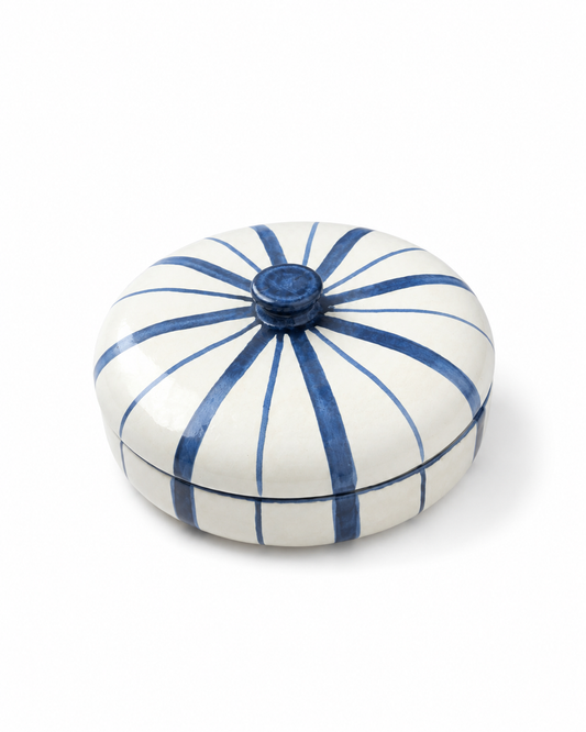 Dunes- Blue Stripes Tajin with Cover